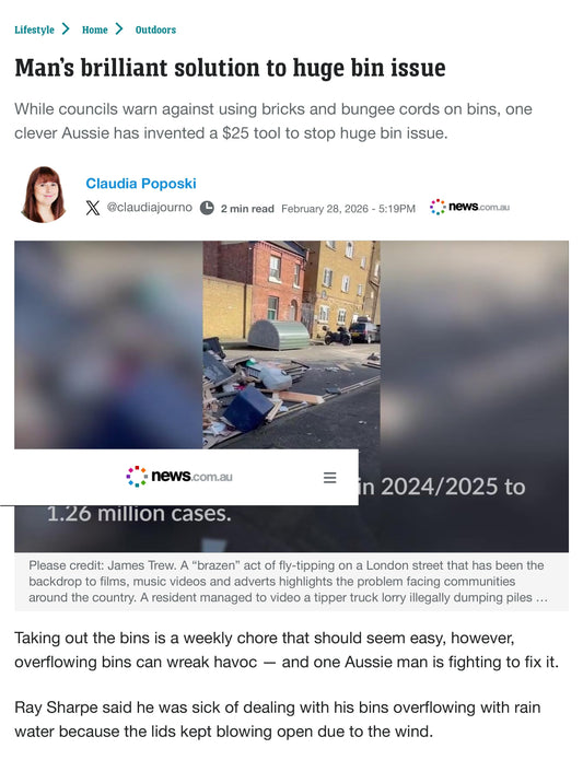 LidStop featured on News.com.au article about bin lid solution