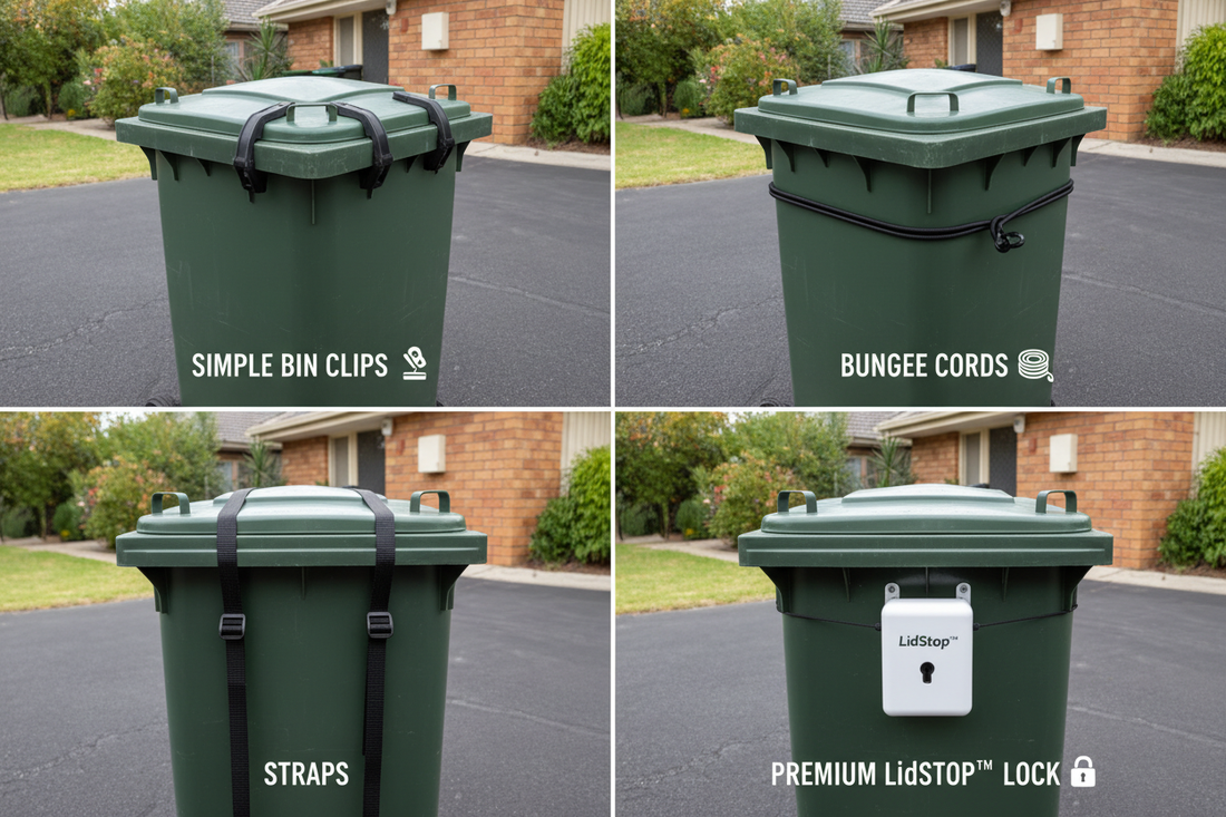 Wheelie Bin lid clips