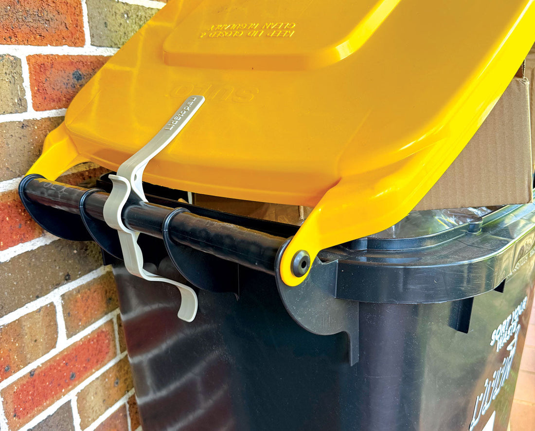 LidStop attached to a wheelie bin