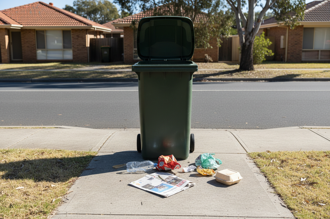 Wheelie bin litter