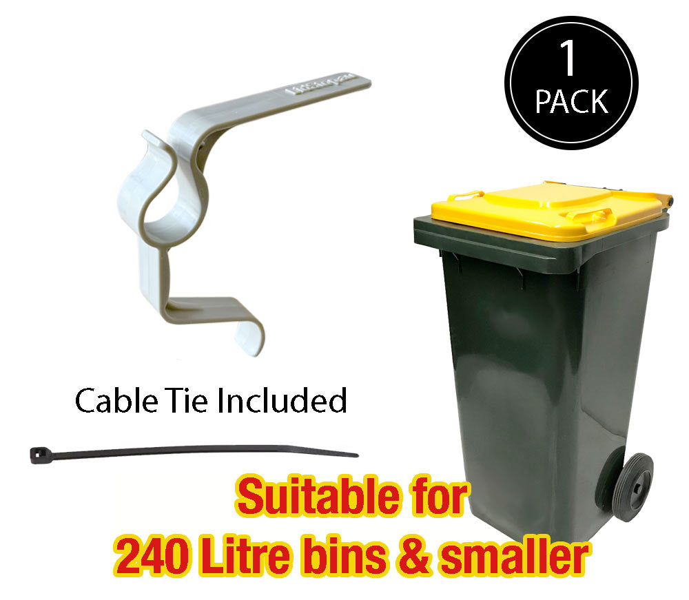 LidStop Wheelie Bin Lid Clip (1 Pack) – Stops Wind, Birds & Animals LidStop